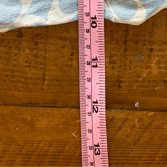 COACH Authentic Vintage Signature Blue Logo Silk Scarf - Picture 7 of 7